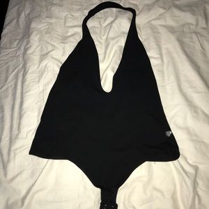 Black Halter Body Suit